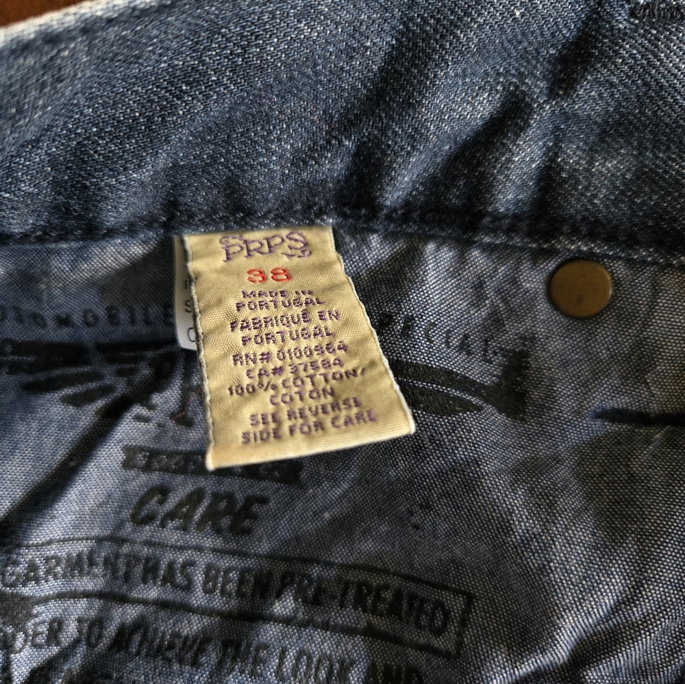 PRPS Rambler Skinny Fit Low Front Rise Button Fly Japanese Selvedge Jeans Sz 38 - Picture 12 of 16